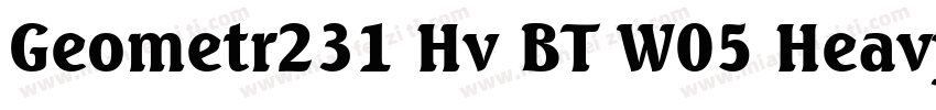 Geometr231 Hv BT W05 Heavy字体转换